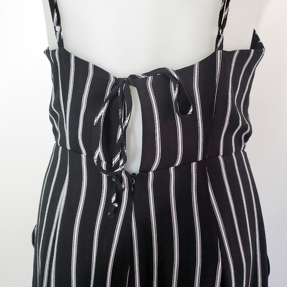 ASTR | Culotte Jumpsuit Suit Black / White Striped Small - Picture 8 of 11